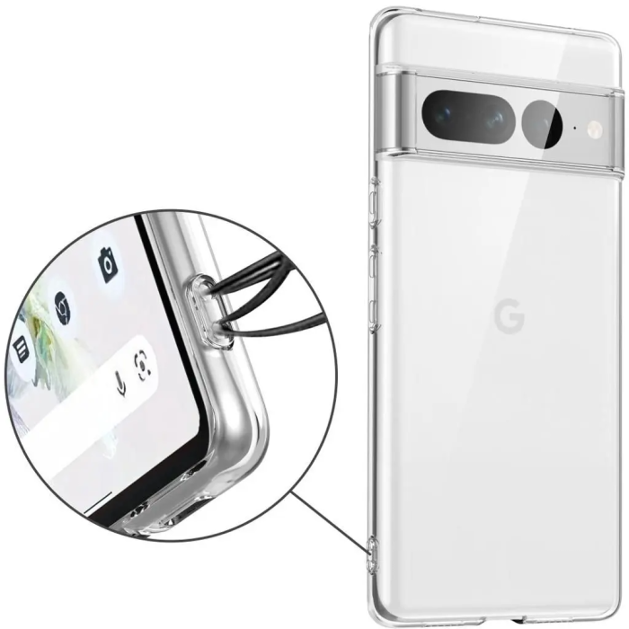Taltech - Google Pixel 7 Pro Mobilskal Stöttåligt - Transparent