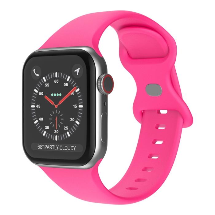 OEM - Apple Watch 7 41mm Armband Silikon - Barbie Rosa