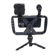 OEM - Selfiestick med Stativ för Livesändning med LED-blixt och Mikrofon