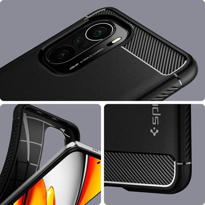UTGATT1 - Spigen Rugged Armor Skal Xiaomi Mi 11i/Poco F3 - Matte Svart