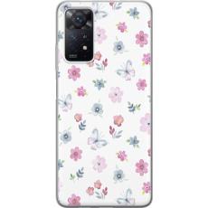iSecrets - Mobilskal till Xiaomi Redmi Note 11 Pro 5G med Blommor och fj&auml;rillar