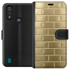 iSecrets - Pl&aring;nboksfodral till Motorola Moto E6i med Gyllene Murstenar