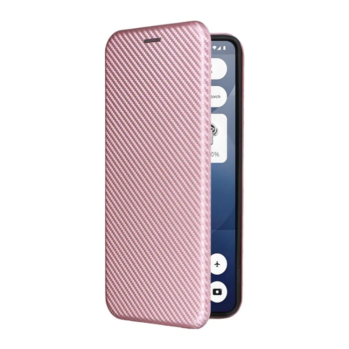 A-One Brand - Nothing Phone (3a) Plånboksfodral Läder Carbon Fiber