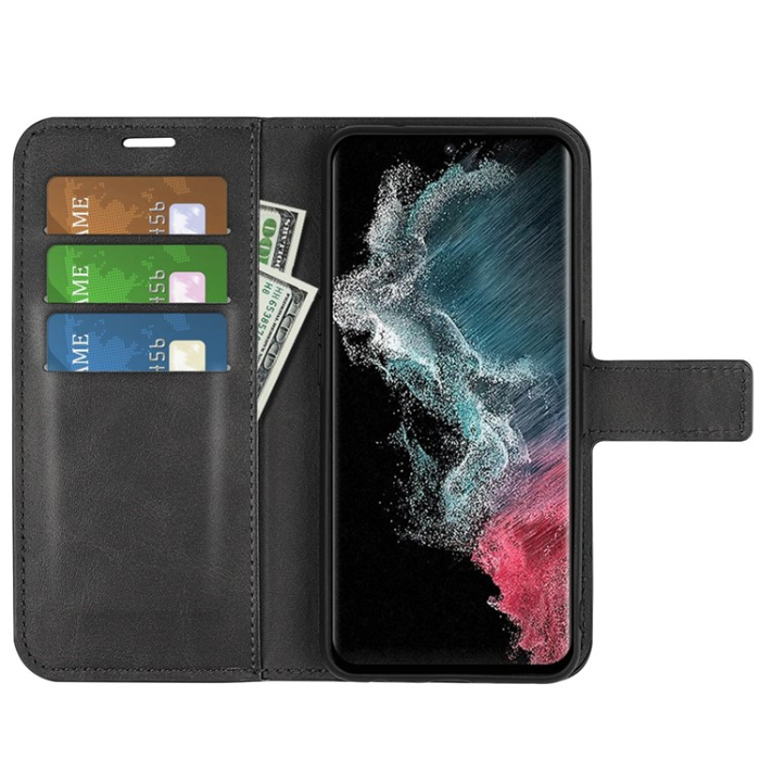 OEM - Galaxy S23 Ultra Plånboksfodral Folio Flip - Svart
