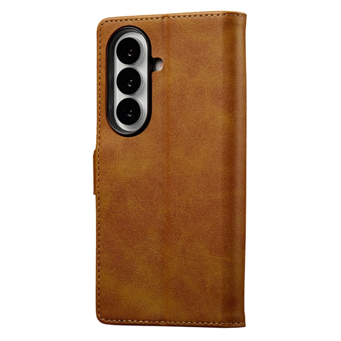 LC.imeeke - Lc.Imeeke Galaxy Z Fold 7 Plånboksfodral Calf Läder - Gul