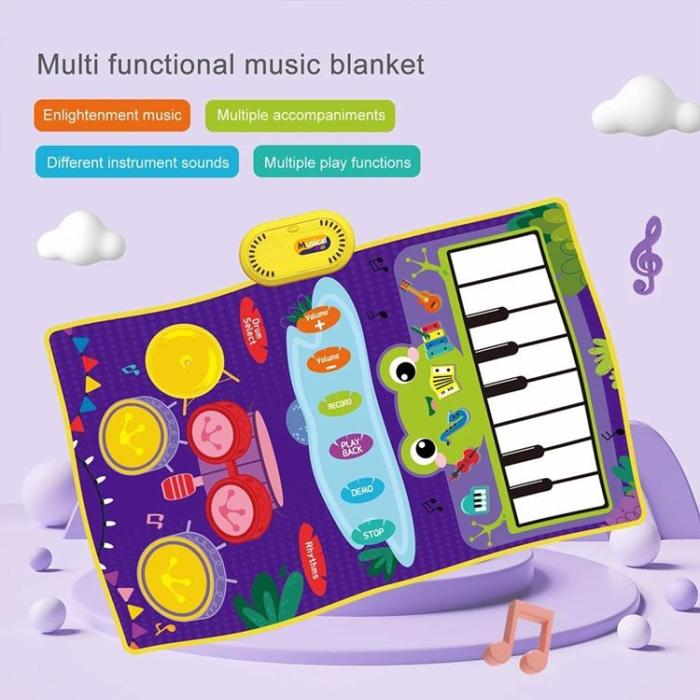 OEM - Piano Keyboard Trumma Lekmatta Musikfilt Babypresent för Barn (1-6 år)