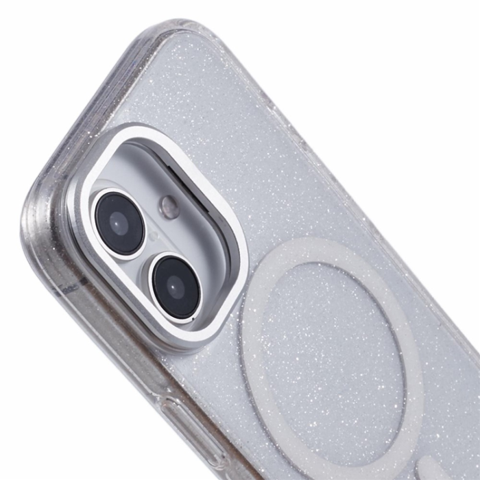 KIGC - KIGC iPhone 16 Mobilskal MagSafe Epoxy Kickstand - Vit