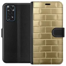 Gustaf - Pl&aring;nboksfodral till Xiaomi Redmi Note 11 med Gyllene Murstenar