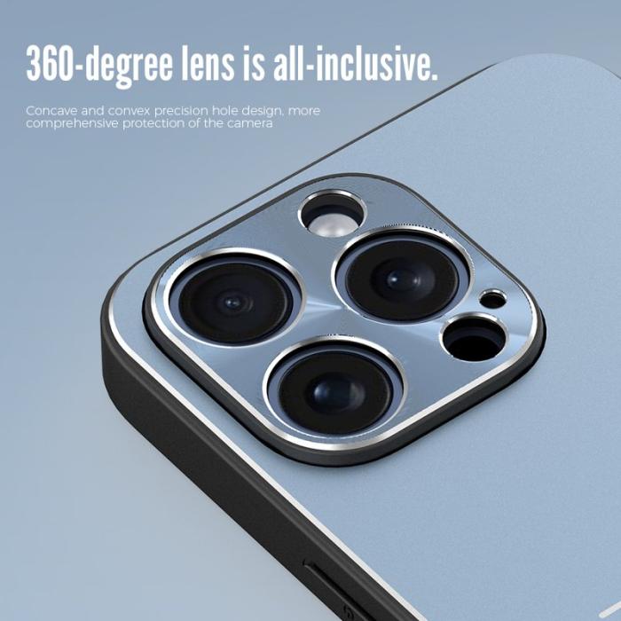 R-JUST - R-JUST RJ-52 Mobilskal till iPhone 15 Pro Aluminium + TPU Silver