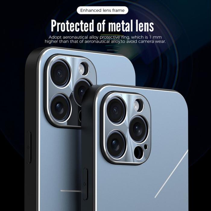 R-JUST - R-JUST RJ-52 Mobilskal till iPhone 15 Pro Aluminium + TPU - Svart