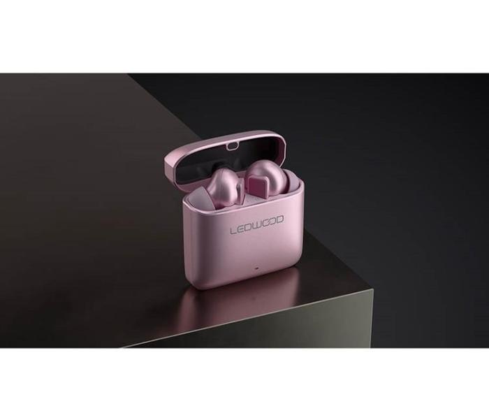 Ledwood - LEDWOOD Hörlur Titan TWS True Wireless In-Ear - Rosa