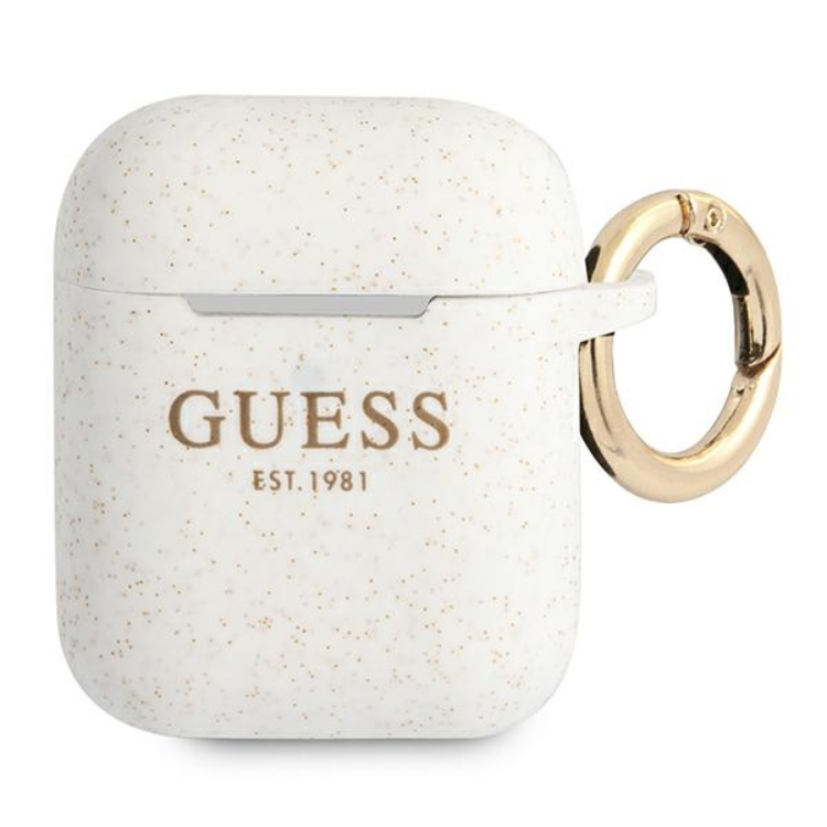 Guess AirPods Pro 3 Skal Silicone Glitter GUA2SGGEH - Vit | 2353 | AlltMobil