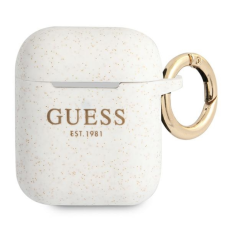 Guess - Guess AirPods Pro 3 Skal Silicone Glitter GUA2SGGEH - Vit