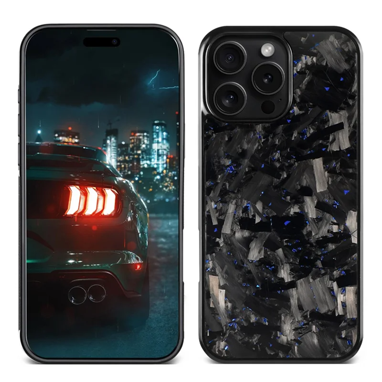 iPhone 16 Pro Mobilskal MagSafe Aramid Fiber Large Texture - Blå | 2353 | AlltMobil