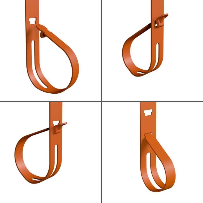 D-LINE - D-LINE Kabelhängare Orange Återanvändbar Orange
