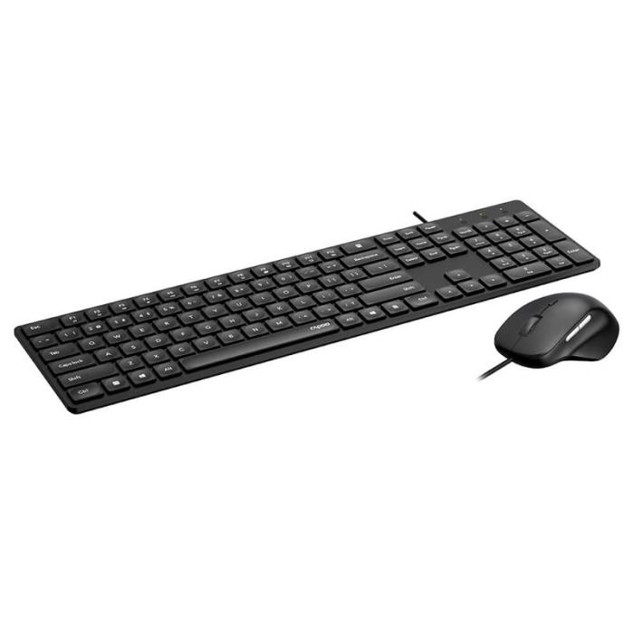 Rapoo - RAPOO Tangentbord/Mus-set NX8020 Kabelanslutet Svart