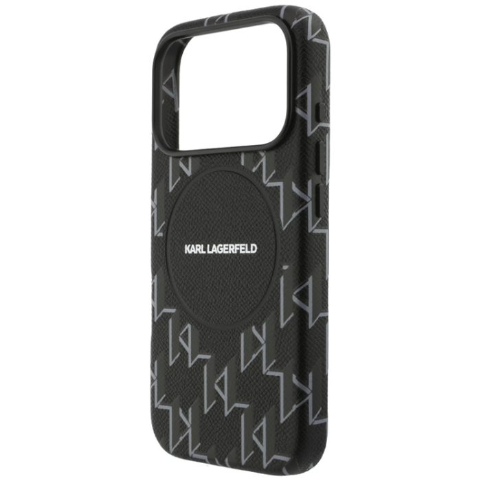 KARL LAGERFELD - Karl Lagerfeld Mobilskal till iPhone 17 Pro Max Magsafe Monogram logo - Svart