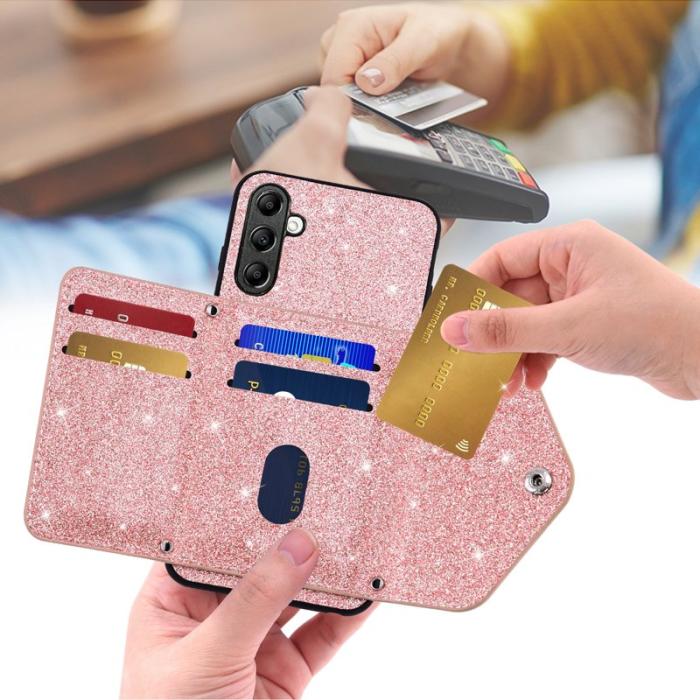 OEM - Mobilfodral för Samsung Galaxy S26 Plus Kickstand Kortfack PU - Rosa