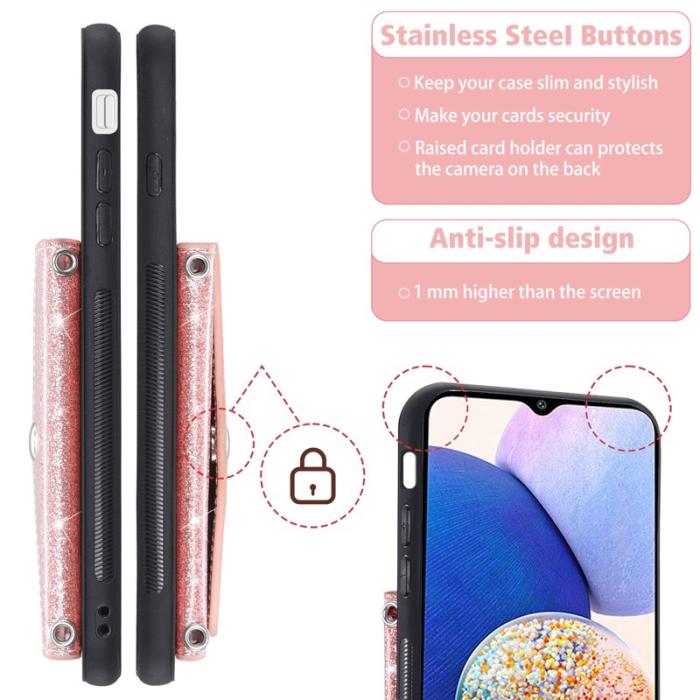 OEM - Mobilfodral för Samsung Galaxy S26 Plus Kickstand Kortfack PU - Rosa