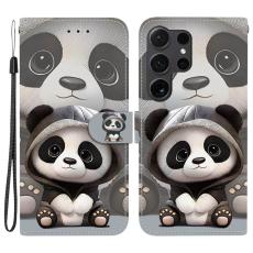 OEM - Pl&aring;nboksfodral f&ouml;r Samsung Galaxy S26 Ultra Konstl&auml;der Stativ - Panda