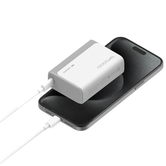 Cuktech - Cuktech Powerbank 10000 mAh 30W USB-C USB-A CP13 - Grå