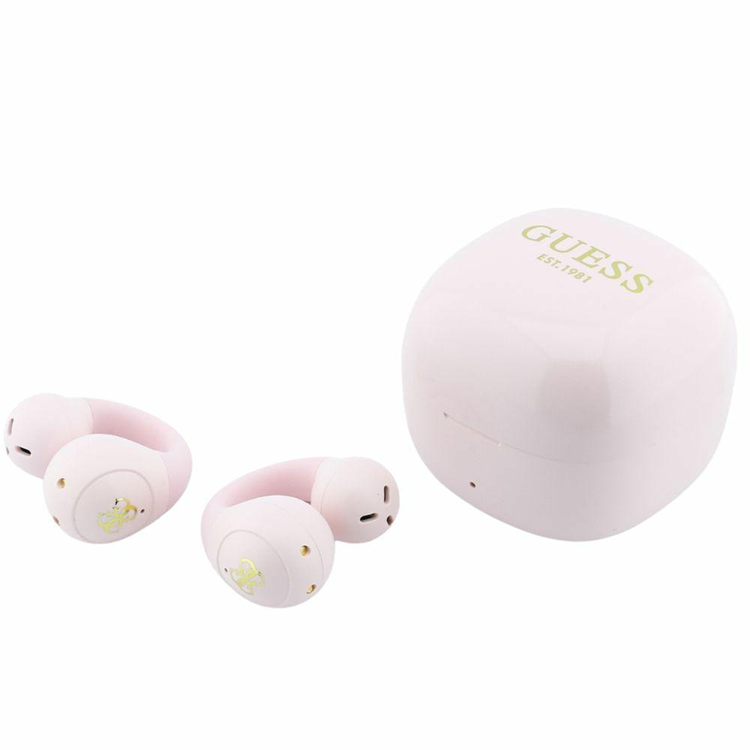 Guess Trådlös Hörlurar In-Ear Script Metal Logo - Rosa | 505771 | AlltMobil