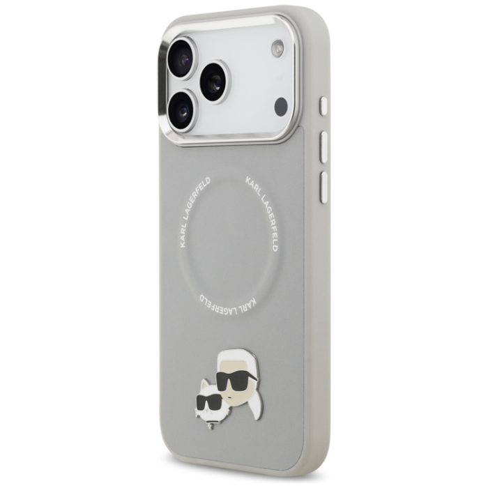 KARL LAGERFELD - Karl Lagerfeld iPhone 17 Pro Max Mobilskal MagSafe Karl Och Choupette Pins