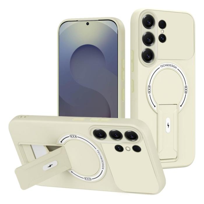OEM - Mobilskal för Samsung Galaxy S26 Ultra Kickstand PC + TPU - Beige