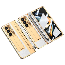 A-One Brand - Galaxy Z Fold 7 Mobilskal Kickstand med Stylus - Guld / Vit
