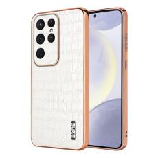 AZNS - AZNS Mobilskal f&ouml;r Samsung Galaxy S26 Ultra PU + TPU Krokodiltextur - Vit