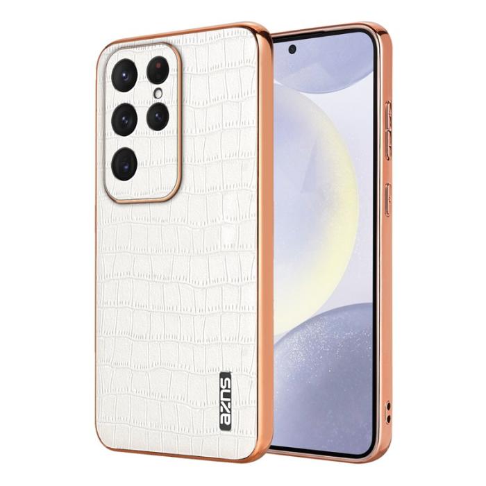 AZNS - AZNS Mobilskal för Samsung Galaxy S26 Ultra PU + TPU Krokodiltextur - Vit