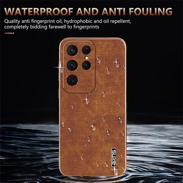AZNS - AZNS Mobilskal för Samsung Galaxy S26 Ultra PU + TPU Krokodiltextur - Vit