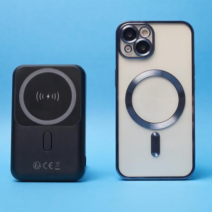 Forever - Forever Trådlös Powerbank 10000 mAh 22.5W PD QC MagSafe Svart