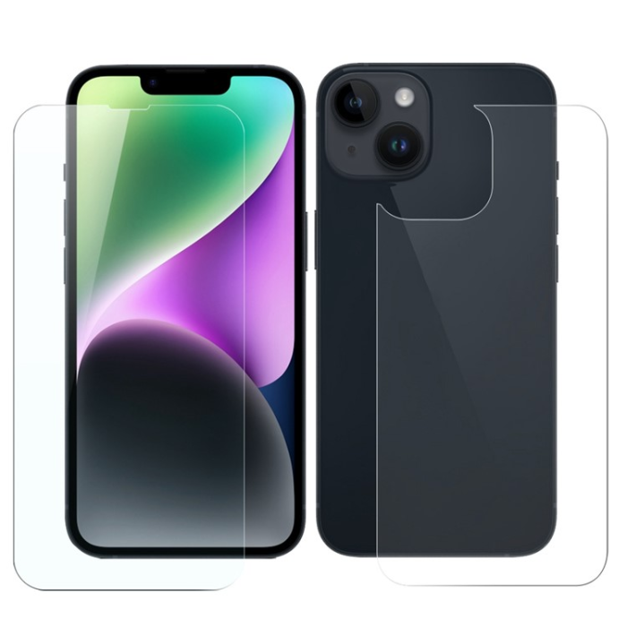 Boom of Sweden - BOOM 3in1 iPhone 14 Plus Fram Härdat glas + Bak Härdat glas + Kameralinsskydd