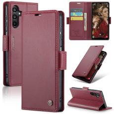 Caseme - CASEME Pl&aring;nboksfodral Konstl&auml;der f&ouml;r Samsung Galaxy A16 5G - R&ouml;d