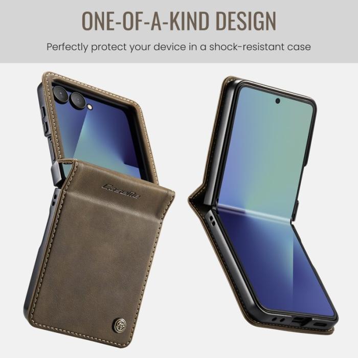 Caseme - CASEME 033 Series Samsung Galaxy Z Flip7 5G Fodral Kaffe