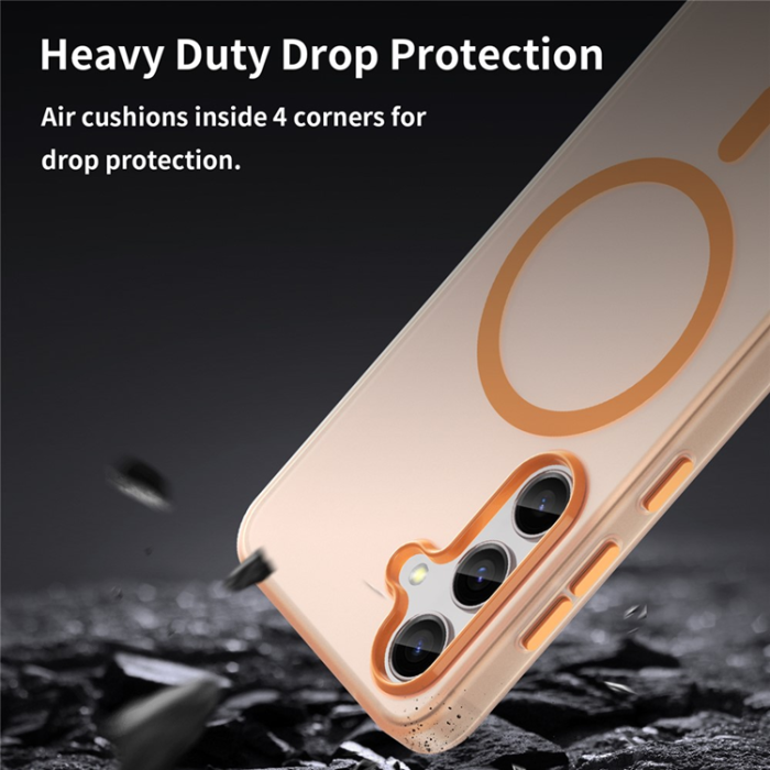 A-One Brand - Galaxy S25 Plus/S24 Plus Mobilskal MagSafe Frost - Orange