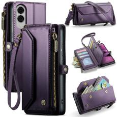 Caseme - CASEME Pl&aring;nboksfodral Konstl&auml;der f&ouml;r Samsung Galaxy S25 Edge - Lila