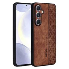 AZNS - AZNS Samsung Galaxy A36 5G Pl&aring;nboksfodral Konstl&auml;der - Brun