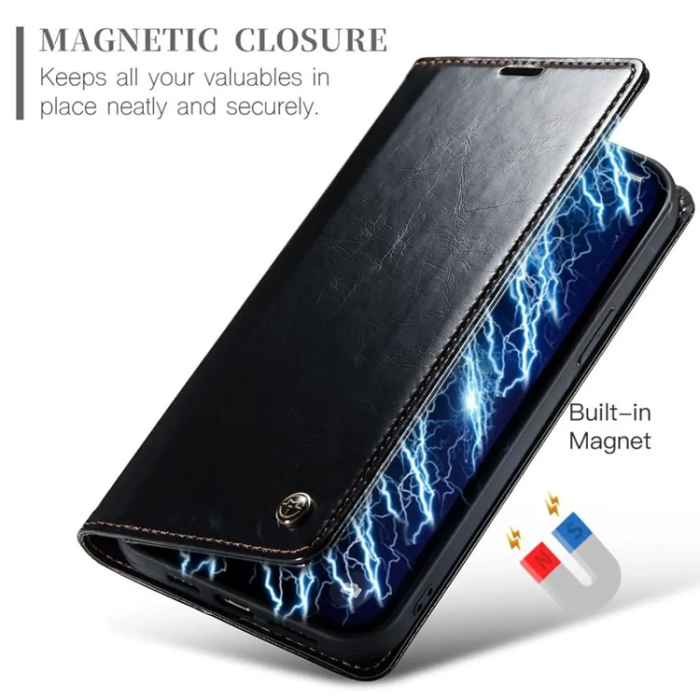 Caseme - CASEME iPhone 14 Pro Max Plånboksfodral - Svart