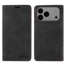 BETOPNICE - BETOPNICE iPhone 17 Pro Max Pl&aring;nboksfodral Konstl&auml;der - Svart