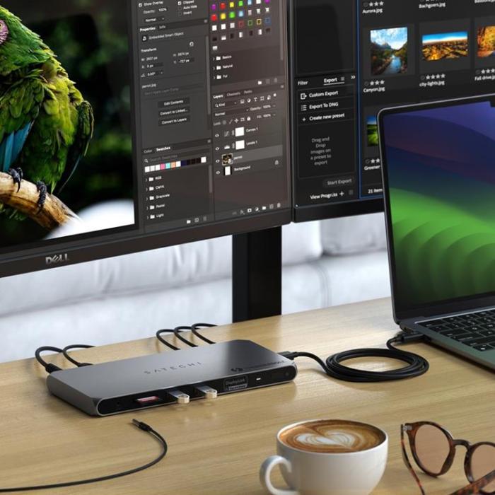 Satechi - Satechi Thunderbolt 4 dockningsstation för flera skärmar