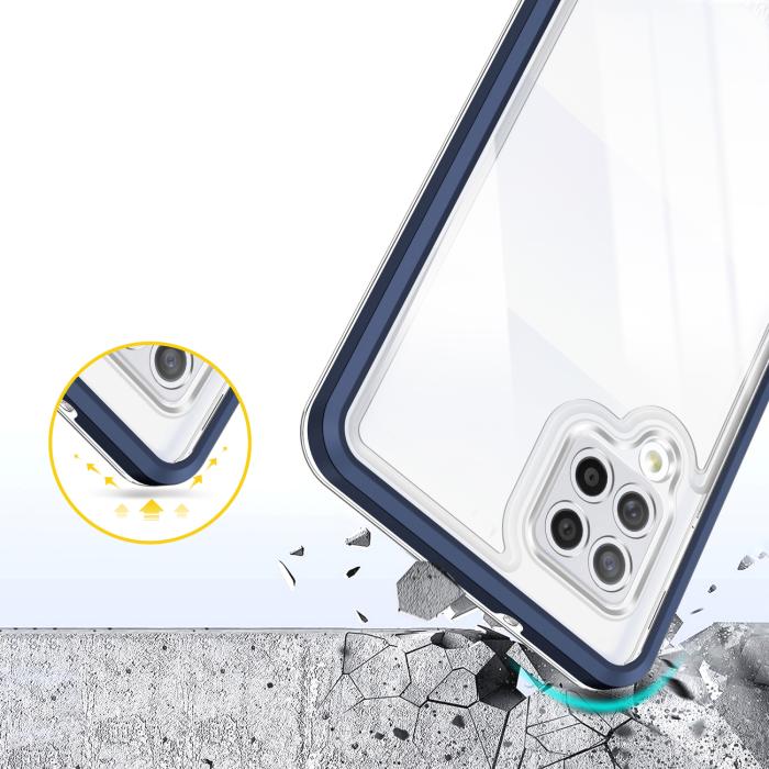 OEM - Galaxy A42 5G Skal Clear 3in1 - Blå