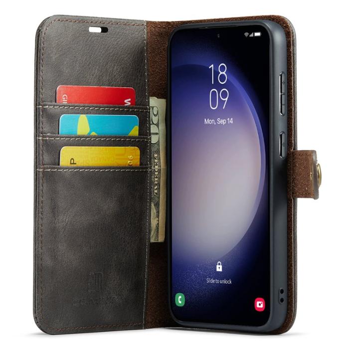 DG.MING - DG.MING Samsung Galaxy A56 5G Plånboksfodral Äkta läder - Grå