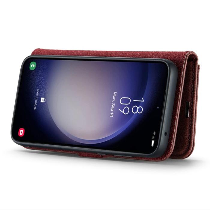 DG.MING - DG.MING Samsung Galaxy A56 5G Plånboksfodral Äkta läder Röd