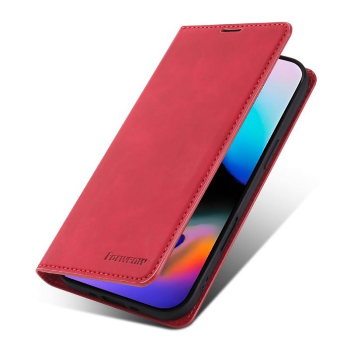FORWENW - FORWENW iPhone Air Plånboksfodral Konstläder - Röd