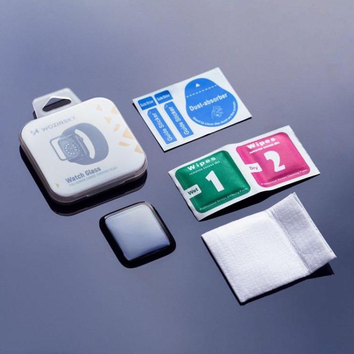 Wozinsky - Wozinsky Apple Watch 44mm Härdat Glas Hybrid - Svart