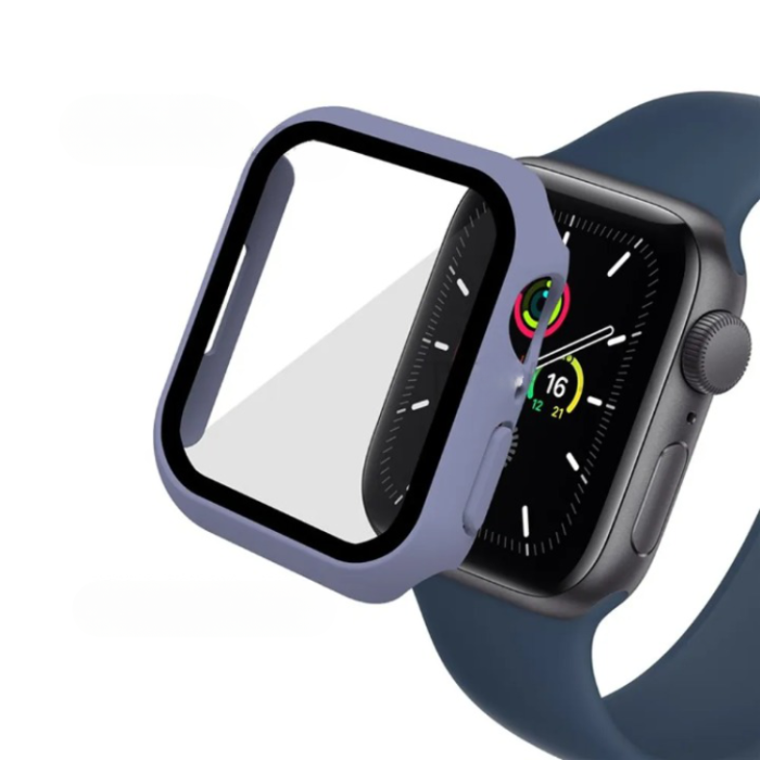 OEM - 2-i-1 Skal med Hädat glas Apple Watch 7/8 (45mm) - Lila