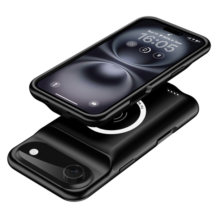A-One Brand - iPhone 17 Air Batteriskal Magafe 6000mAh - Svart