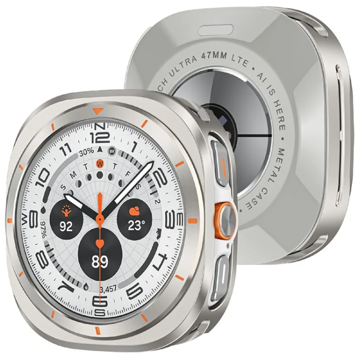 Ringke - Galaxy Watch Ultra (47mm) Skal Bumper - Titanium/Orange